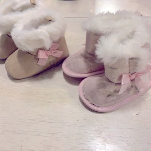 2 brand new pairs baby girl boots